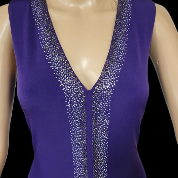 Calvin Klein Rhinestone Floor Length Gown - Picture 2 of 5